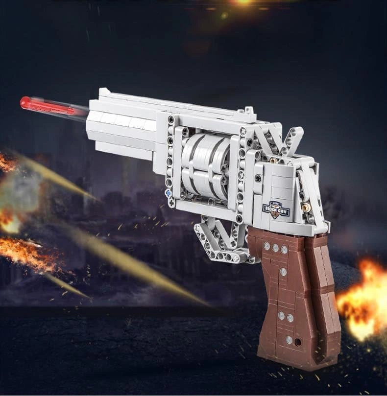 Colt Revolver Building Blocks Gun Model Replica Set